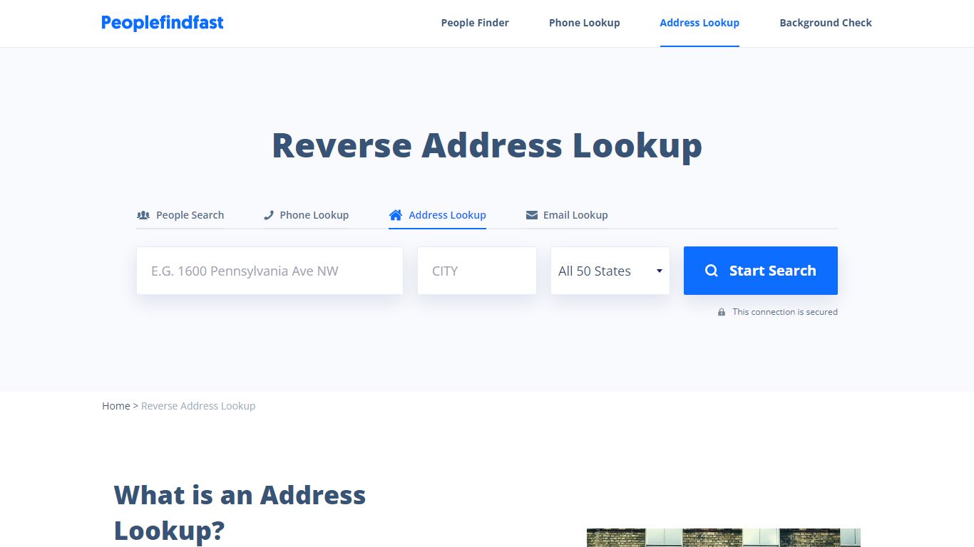 Reverse Address Lookup - People Find Fast